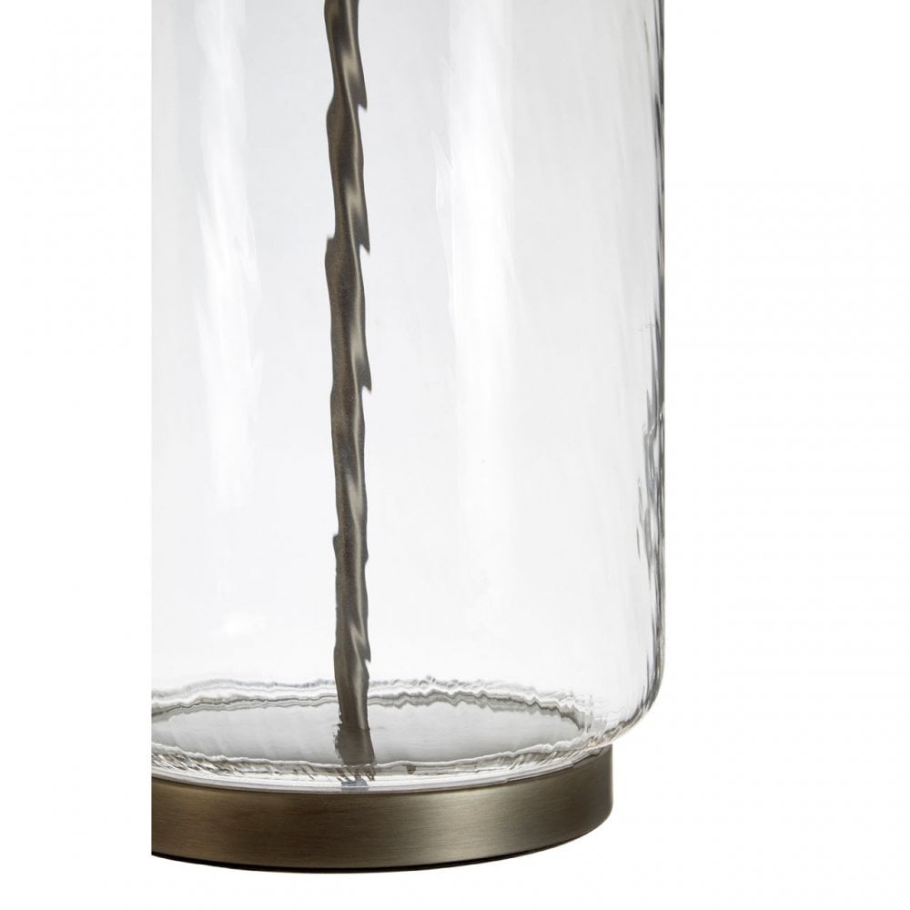 Unita Table Lamp, Fabric, Glass, Grey