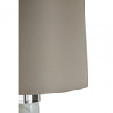 Ursina Table Lamp, Fabric, Marble, Grey