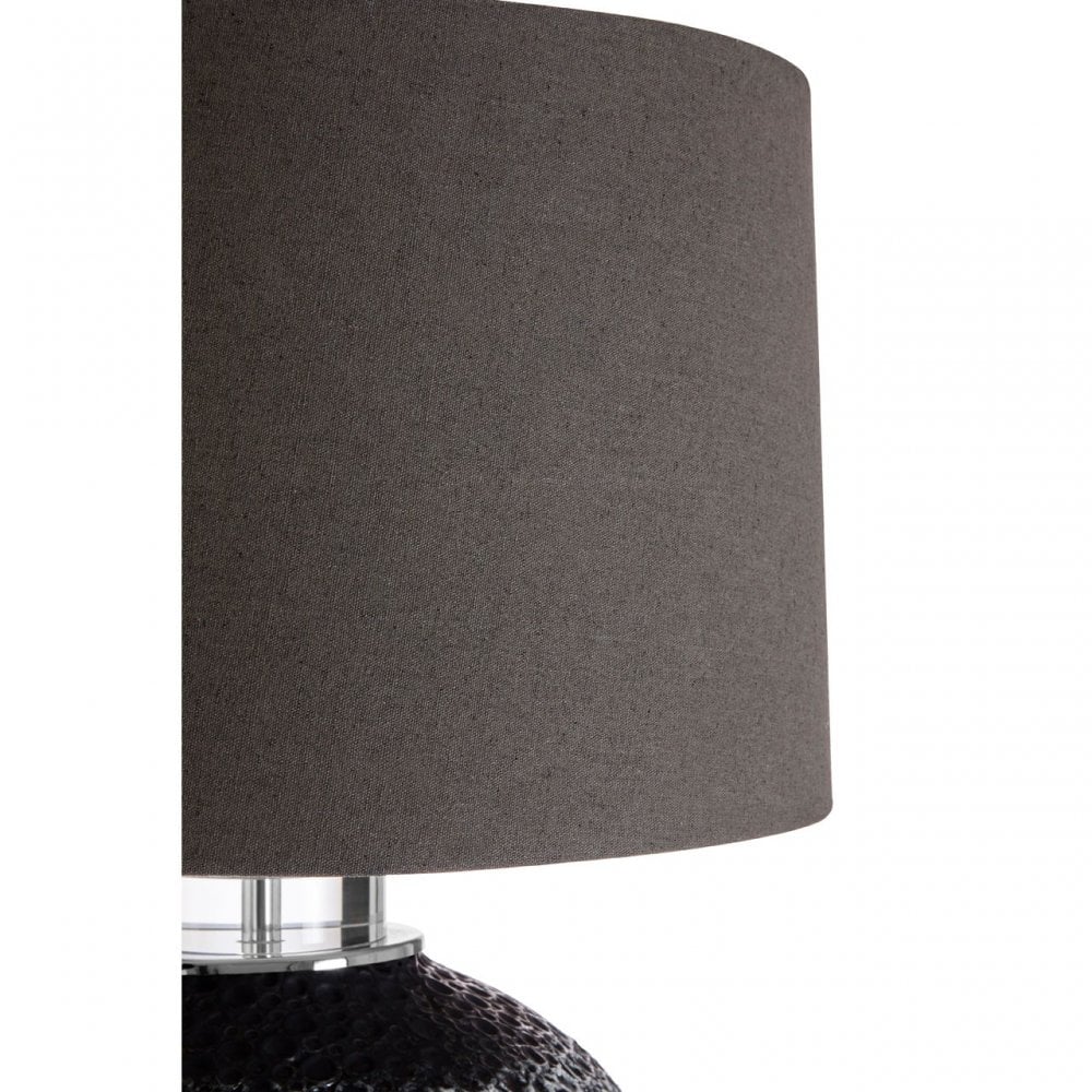Uli Table Lamp, Ceramic, Fabric, Grey