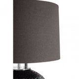 Uli Table Lamp, Ceramic, Fabric, Grey