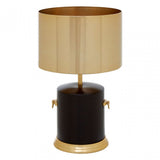 Melvin Drum Shade Table Lamp, Aluminium, Brass, Iron, Steel, Gold