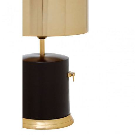 Melvin Drum Shade Table Lamp, Aluminium, Brass, Iron, Steel, Gold