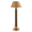 Macey Spiral Table Lamp with Empire Shade, Aluminium, Iron, Stainless Steel, Gold