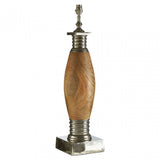 Townhouse Curved Tabor Lamp Base, Aluminium, Wood, Brown