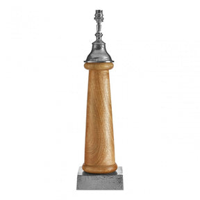 Townhouse Tapered Tabor Lamp Base, Aluminium, Wood, Brown