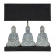 Boho Buddha Lamp, Fabric and PVC, Resin