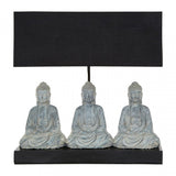 Boho Buddha Lamp, Fabric and PVC, Resin