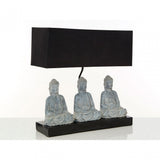 Boho Buddha Lamp, Fabric and PVC, Resin