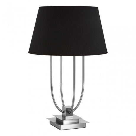 Buffet Regents Black Shade Table Lamp, Metal, Black