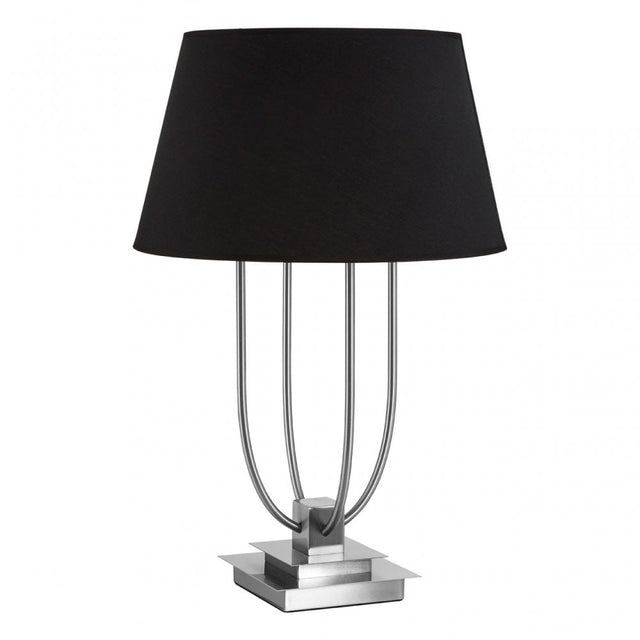 Buffet Regents Black Shade Table Lamp, Metal, Black
