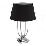 Buffet Regents Black Shade Table Lamp, Metal, Black