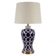 Paloma Table Lamp, Ceramic, Linen, Blue