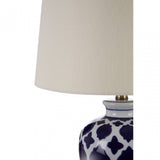 Paloma Table Lamp, Ceramic, Linen, Blue