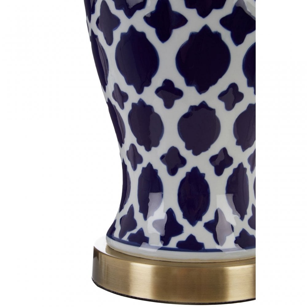 Paloma Table Lamp, Ceramic, Linen, Blue
