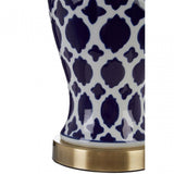 Paloma Table Lamp, Ceramic, Linen, Blue