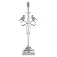 Aviary Lamp Base, Brass, Silver