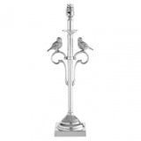 Aviary Lamp Base, Brass, Silver