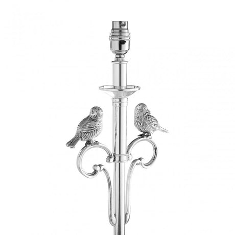 Aviary Lamp Base, Brass, Silver