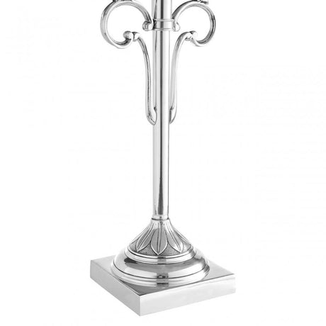Aviary Lamp Base, Brass, Silver