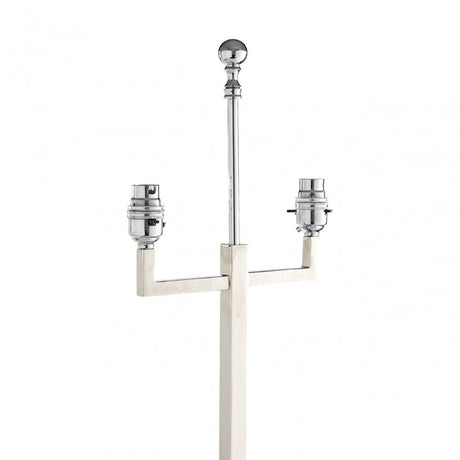 Chancel Lamp Base, Marble, Brass, Silver