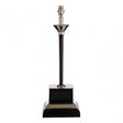 Butler Lamp Base, Marble, Brass, Nickel, Black