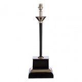 Butler Lamp Base, Marble, Brass, Nickel, Black