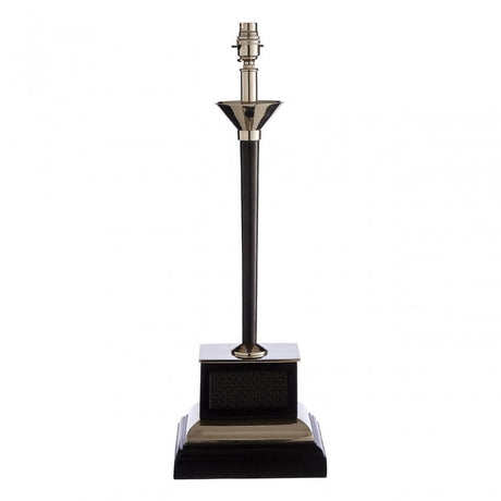 Butler Lamp Base, Marble, Brass, Nickel, Black