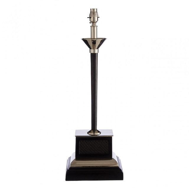 Butler Lamp Base, Marble, Brass, Nickel, Black