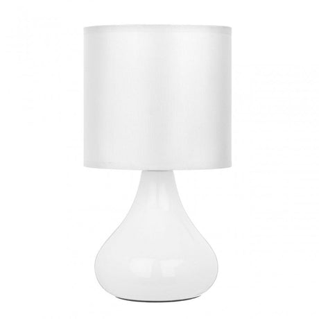 Bulbus White Table Lamp with EU Plug, Ceramic