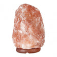 Natural Salt Lamp, Natural Salt, Wood, Orange