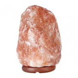 Natural Salt Lamp, Natural Salt, Wood, Orange