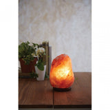Natural Salt Lamp, Natural Salt, Wood, Orange
