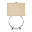 Circlet Table Lamp, Metal, Silver
