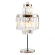 Tuskin 8 Bulbs Table Lamp, Crystal, Iron