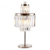 Tuskin 8 Bulbs Table Lamp, Crystal, Iron