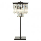 Tuskin Table Lamp, Crystal, Iron, Black