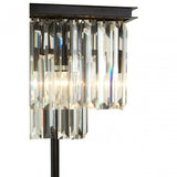 Tuskin Table Lamp, Crystal, Iron, Black