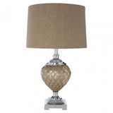 Ulla Table Lamp, Glass, Iron, Linen