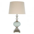 Ulyana Table Lamp, Crystal, Glass, Iron, Linen