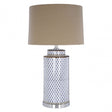 Uma Table Lamp, Ceramic, Linen, Grey