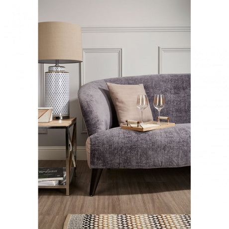 Uma Table Lamp, Ceramic, Linen, Grey