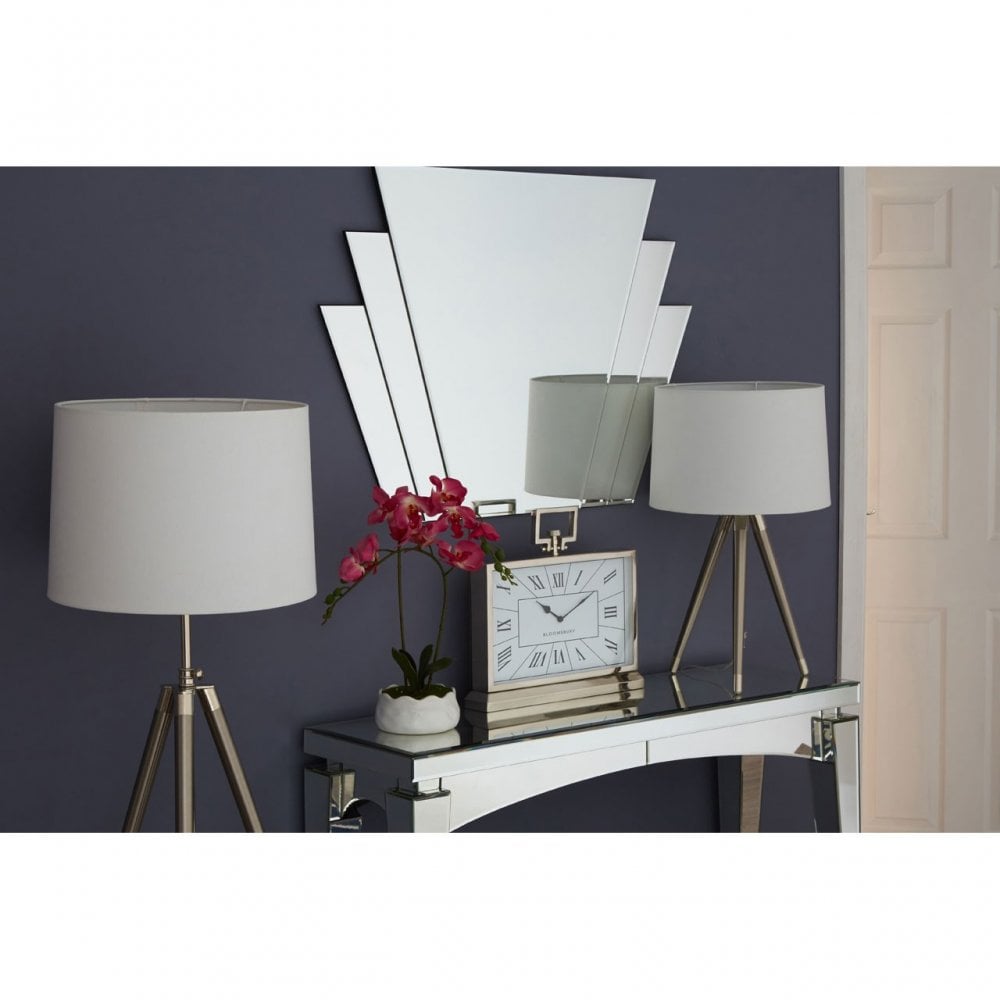 Unique Tripod Table Lamp, Iron, Linen, Cream