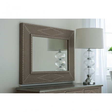 Argi Table Lamp, Glass, Linen, Clear