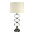Argi Table Lamp (EU Plug), Glass, Linen, Clear