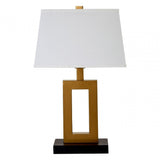 Leora Table Lamp / EU Plug, Fabric, Bronze