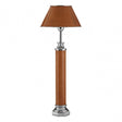 Oxlane Oxlane Churchill Table Lamp, Aluminium, Brass, Leather, Iron, Steel, Brown