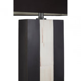 Oxlane Oxlane Churchill Table Lamp, Aluminium, Brass, Leather, Iron, Steel, Brown