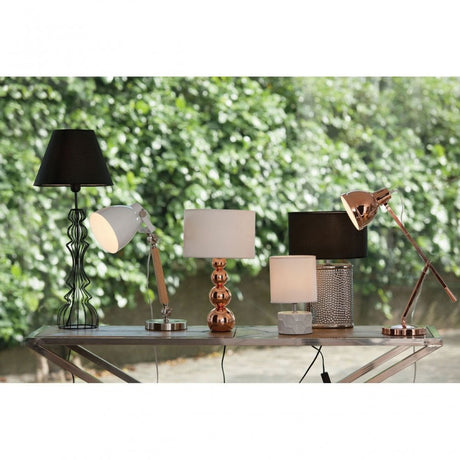 Honeycomb Table Lamp, Ceramic, White