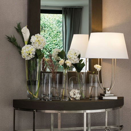 Buffet Regents Table Lamp, Metal, Silver