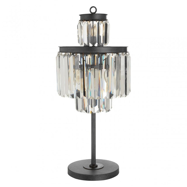 Art Deco Table Lamp, Crystal